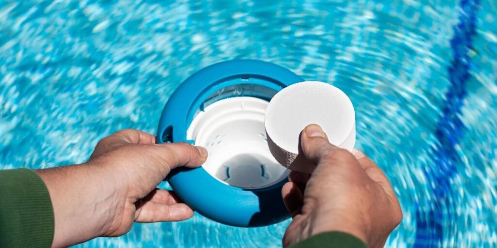 Chlorine Tablet Used For Cleaning Pool Water